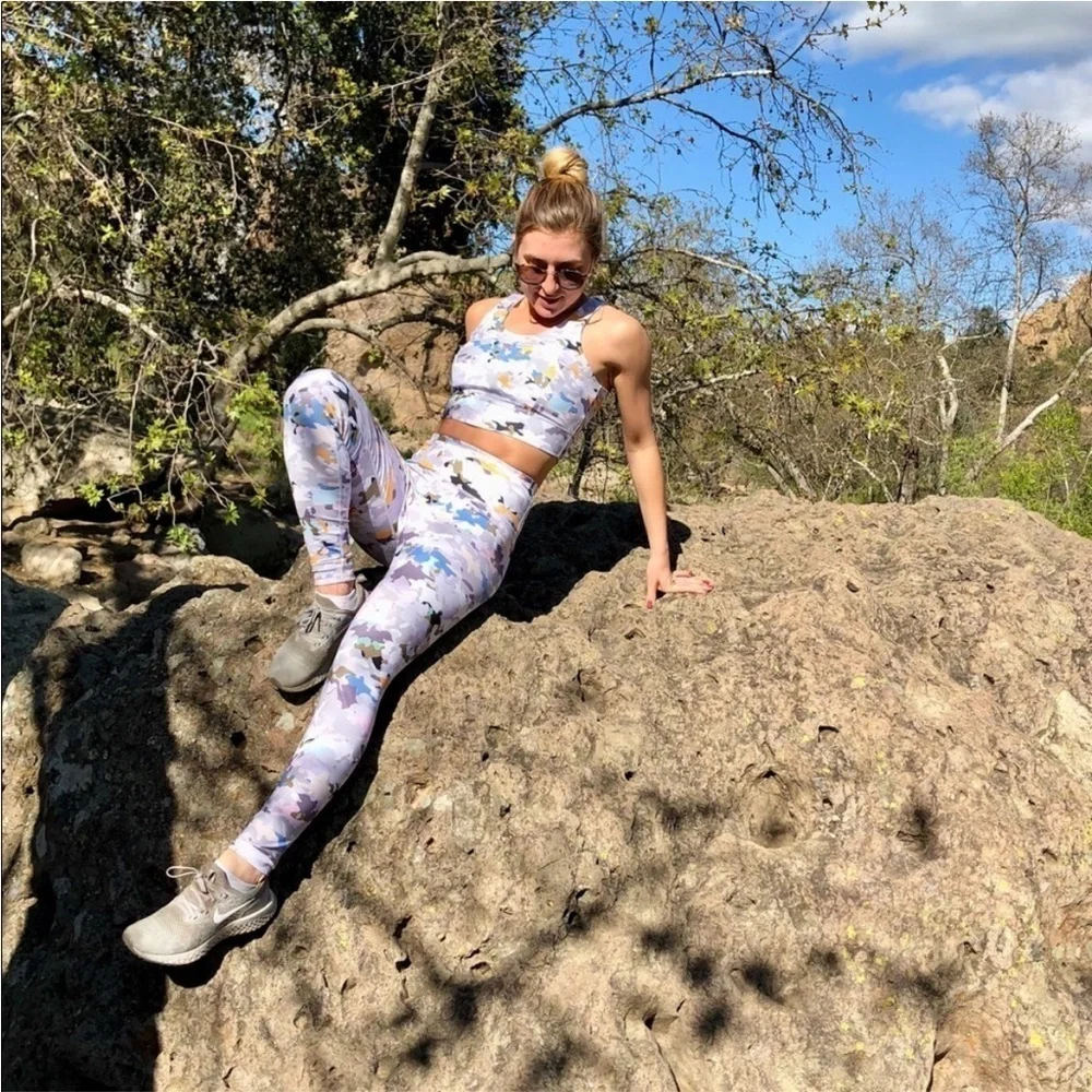 Underalls Camo Workout Set- Leggings and Crop Top S‎ and Med